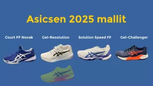 Asicsen viimeisimmät kenkämallit esiteltynä kuvassa